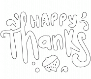Happy Thanks - coloring page n° 676