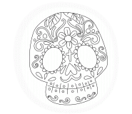 Calavera mask (Mexican Day of the Dead) - coloring page n° 682