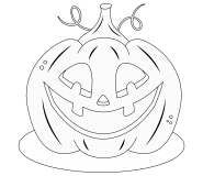 Funny Carved Pumpkin - coloring page n° 688