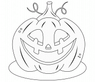 Funny Carved Pumpkin - coloring page n° 688