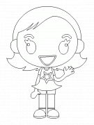 Ashley is happy - coloring page n° 69