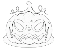 Spooky Carved Jack O'lantern - coloring page n° 690