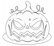 Spooky Carved Jack O'lantern - coloring page n° 690