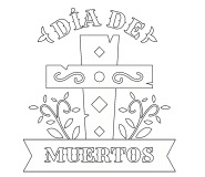 Dia de Los Muertos Cross - coloring page n° 700