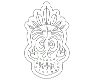 Calavera Sugar Skull - coloring page n° 701