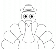 A Funny Thanksgiving Turkey - coloring page n° 705