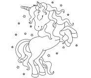 Adorable Unicorn - coloring page n° 710
