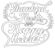 Thankful Hearts are Happy Hearts! - coloring page n° 715
