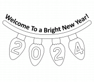Welcome To a Bright New Year 2023! - coloring page n° 728