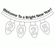 Welcome To a Bright New Year 2024! - coloring page n° 728