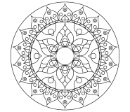 Floral geometric Mandala - coloring page n° 737