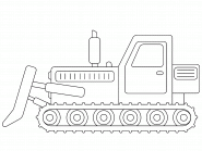 Crawler bulldozer - coloring page n° 744