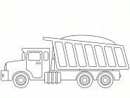 A standard dump truck - coloring page n° 746