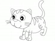 Orange Tabby Cat - coloring page n° 749
