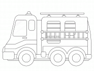 Fire Brigade Vehicle  - coloring page n° 750
