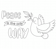 Peace is the Only Way - coloring page n° 753