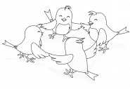 Dancing Birds - coloring page n° 76