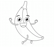 Cartoon Banana - coloring page n° 763