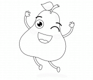 Cartoon Pear - coloring page n° 764