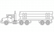 Logging Truck (wood transportation) - coloring page n° 767