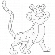 Cute Cartoon Leopard - coloring page n° 77