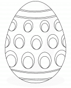 Pink Easter Egg with a vintage pattern - coloring page n° 773