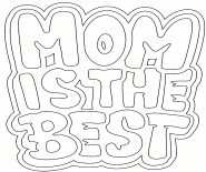 Mom is the best! - coloring page n° 775