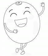 Cartoon Kiwi - coloring page n° 778