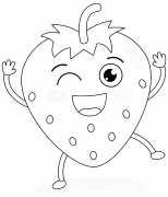 Cartoon Strawberry - coloring page n° 779