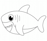 Cartoon Shark - coloring page n° 797