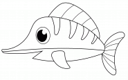 Cartoon Swordfish - coloring page n° 798