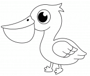 Cartoon Pelican - coloring page n° 800