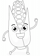 Cartoon Corn On The Cob - coloring page n° 816