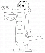 Cute Alligator - coloring page n° 82