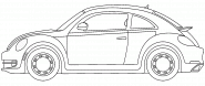 Volkswagen New Beetle - coloring page n° 824