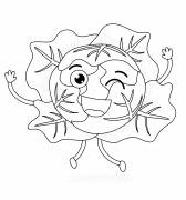 Cartoon Lettuce - coloring page n° 828