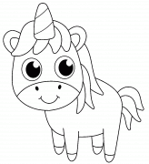 Cartoon Unicorn - coloring page n° 832