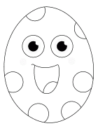 Funny Easter Egg - coloring page n° 839
