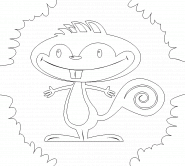 A cute squirrel with open arms - coloring page n° 84