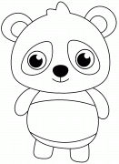 Cartoon Panda - coloring page n° 842