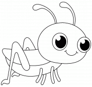 Cartoon Grasshopper - coloring page n° 843