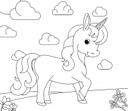 Beautiful Unicorn - coloring page n° 851