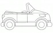 Two-seat Convertible Car - coloring page n° 858