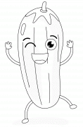 Cartoon Cucumber - coloring page n° 859