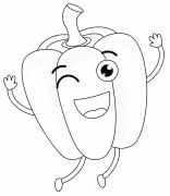 Cartoon Bell Pepper - coloring page n° 860