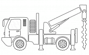 Drilling Truck - coloring page n° 862