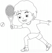 Boy Playing Tennis - coloring page n° 865