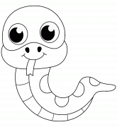 Cartoon Snake - coloring page n° 866