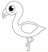 Cartoon Flamingo - coloring page n° 867