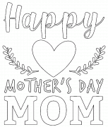 Happy Mother's Day MOM - coloring page n° 878